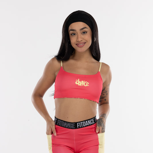 TOP REGATA DUPLA FACE FITDANCE ROSA