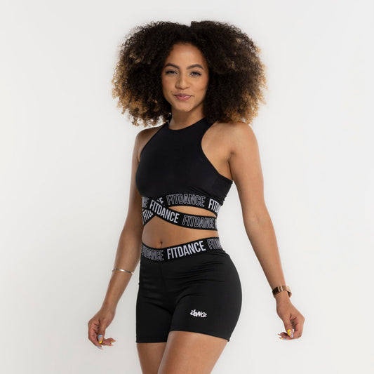 TOP ELASTICO CRUZADO FITDANCE PRETO