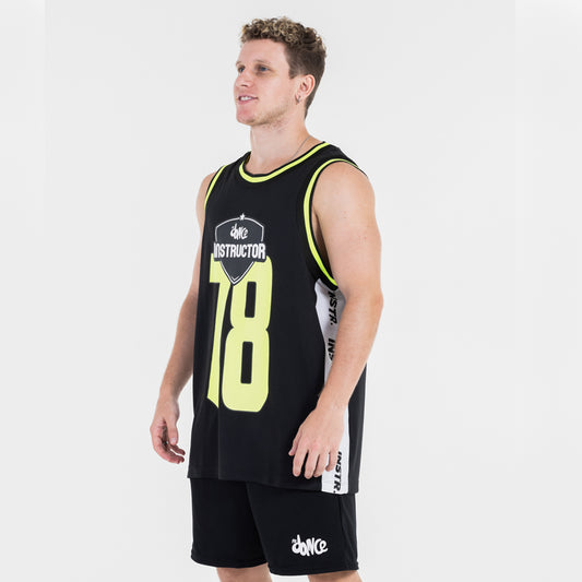 REGATA BASQUETE FITDANCE INSTRUCTOR PRETO EST AMARELO