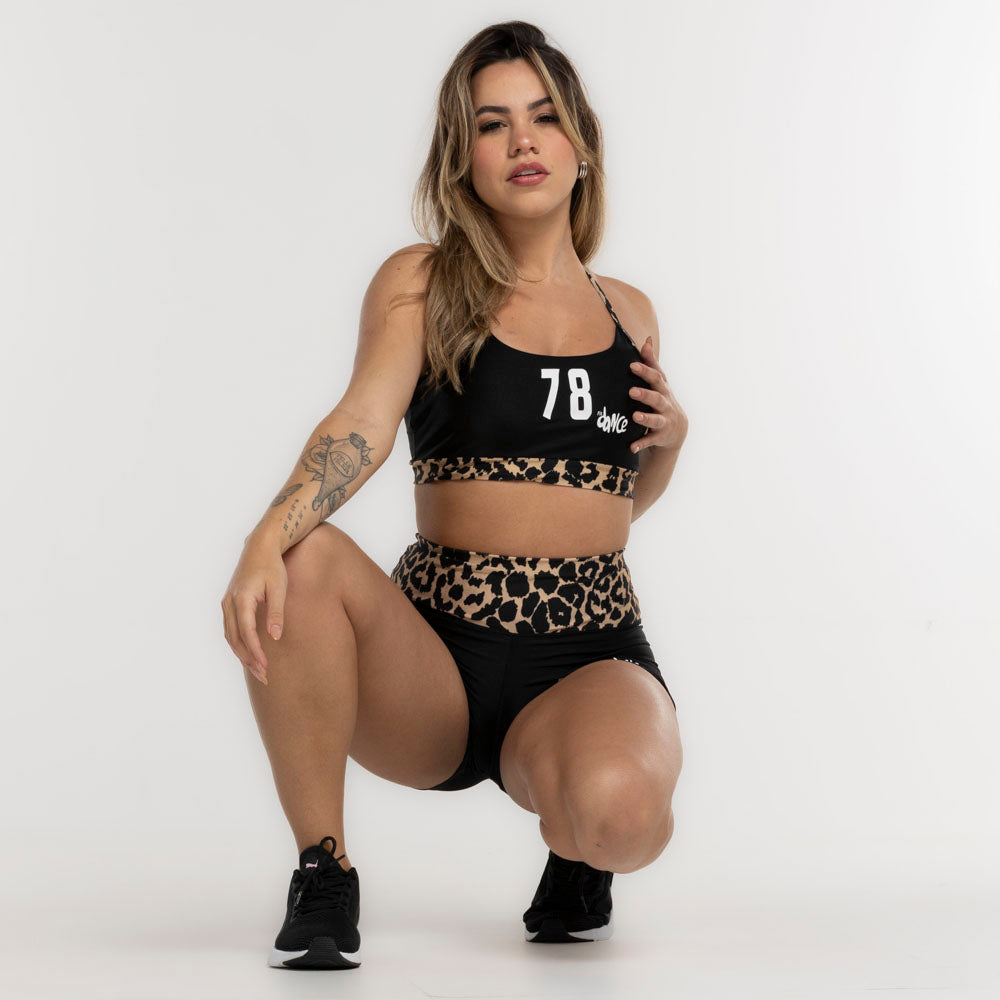 TOP ALÇAS ANIMAL FITDANCE PRETO