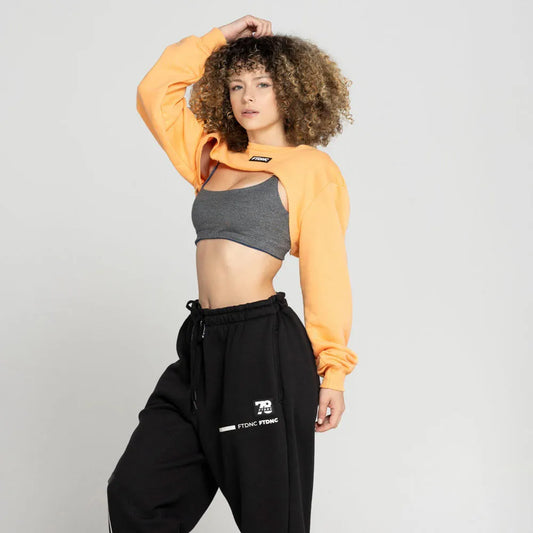 CROPPED ML MOLETOM FTDNC LIFESTYLE LARANJA