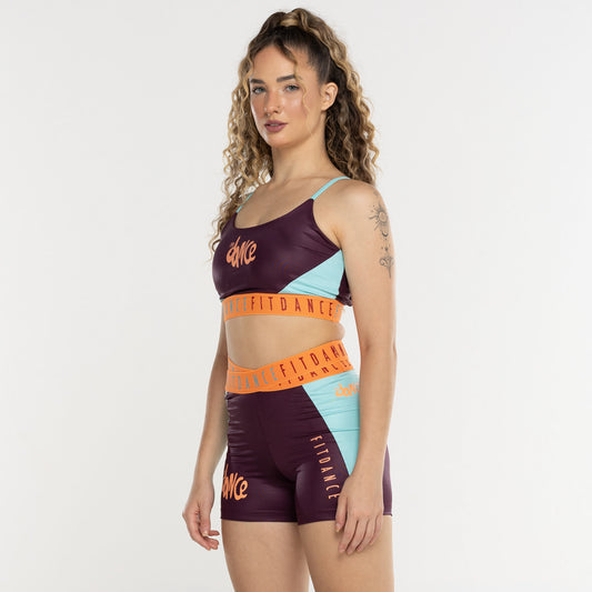 TOP ELASTICO RECORTE FITDANCE ROXO