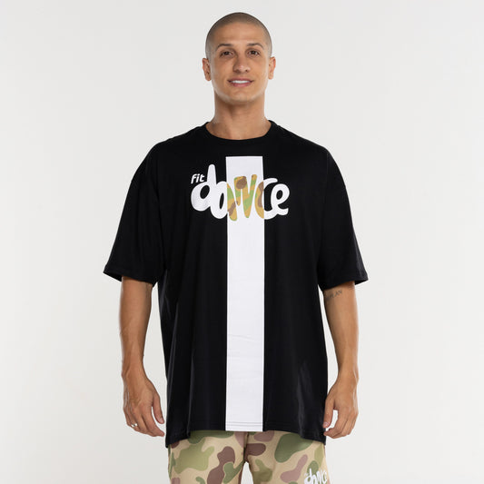 CAMISETA BIG OVERSIZED LINES ESTAMPA BRANCA