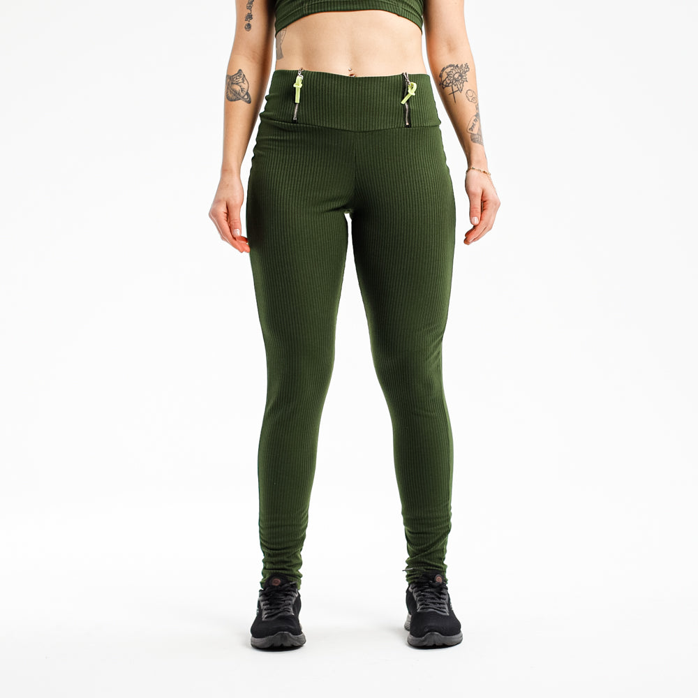 LEGGING ZÍPER FITDANCE PL VERDE