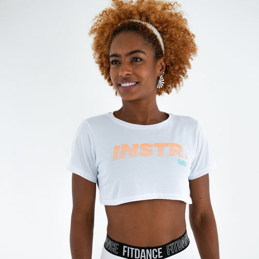 CROPPED FITDANCE INSTRUCTOR OFF-WHITE