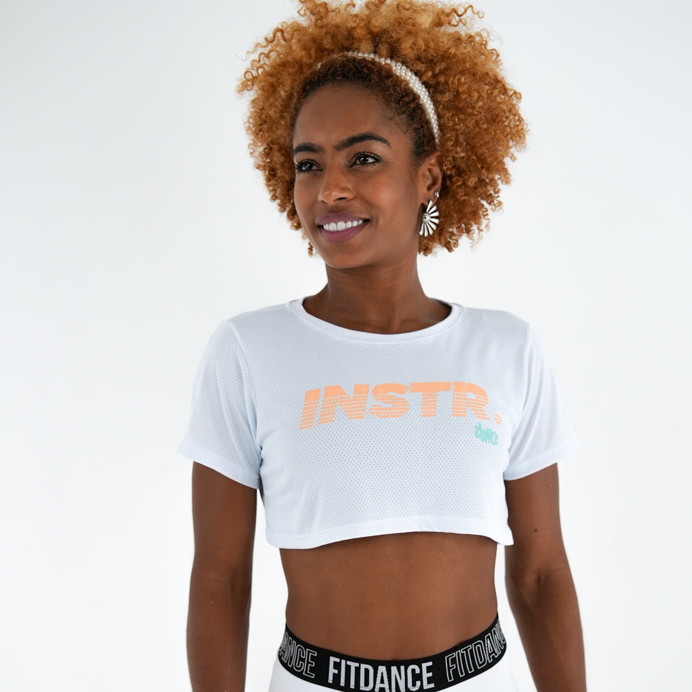 CROPPED FITDANCE INSTRUCTOR OFF-WHITE