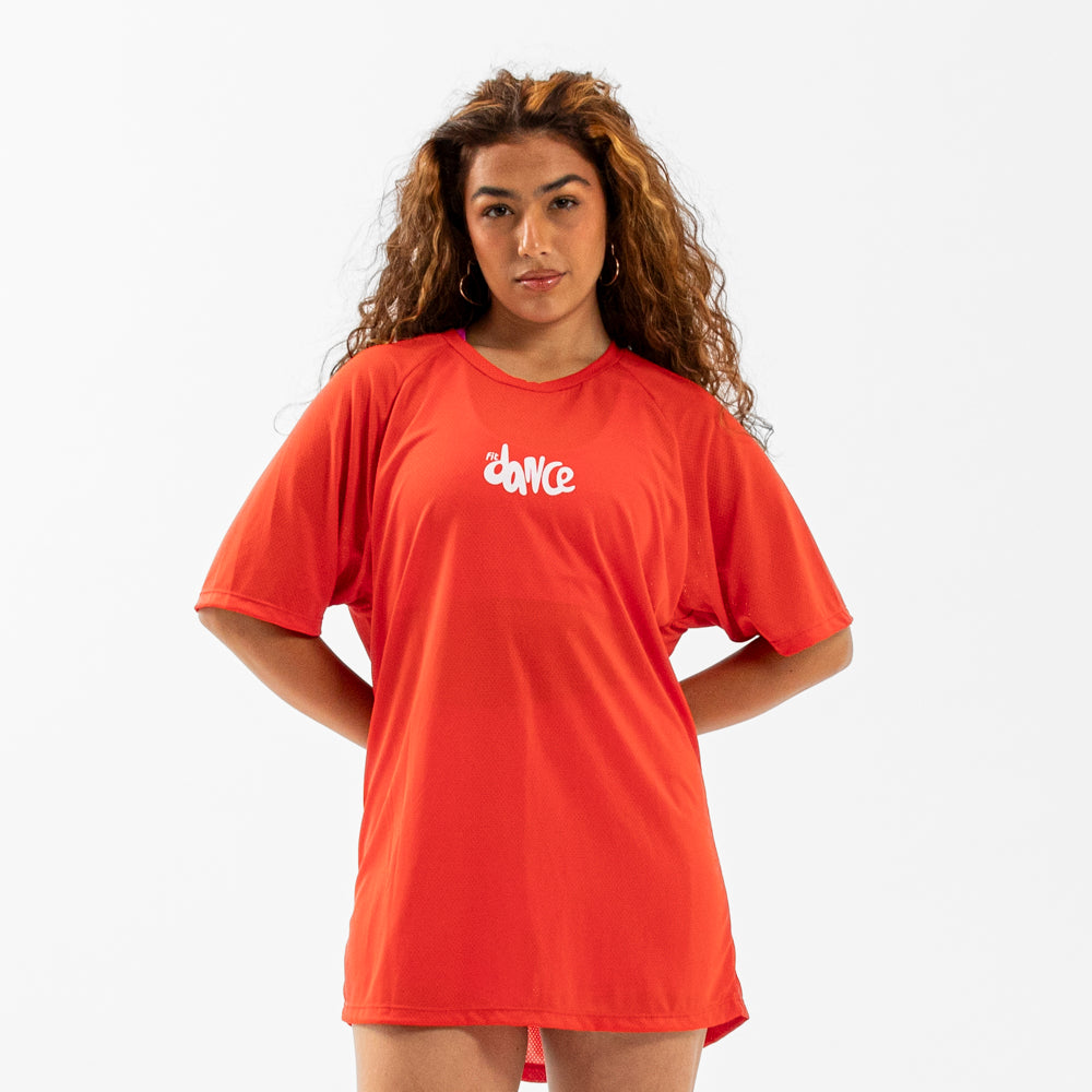 CAMISETA RAGLAN FITDANCE CHROMA VERMELHO