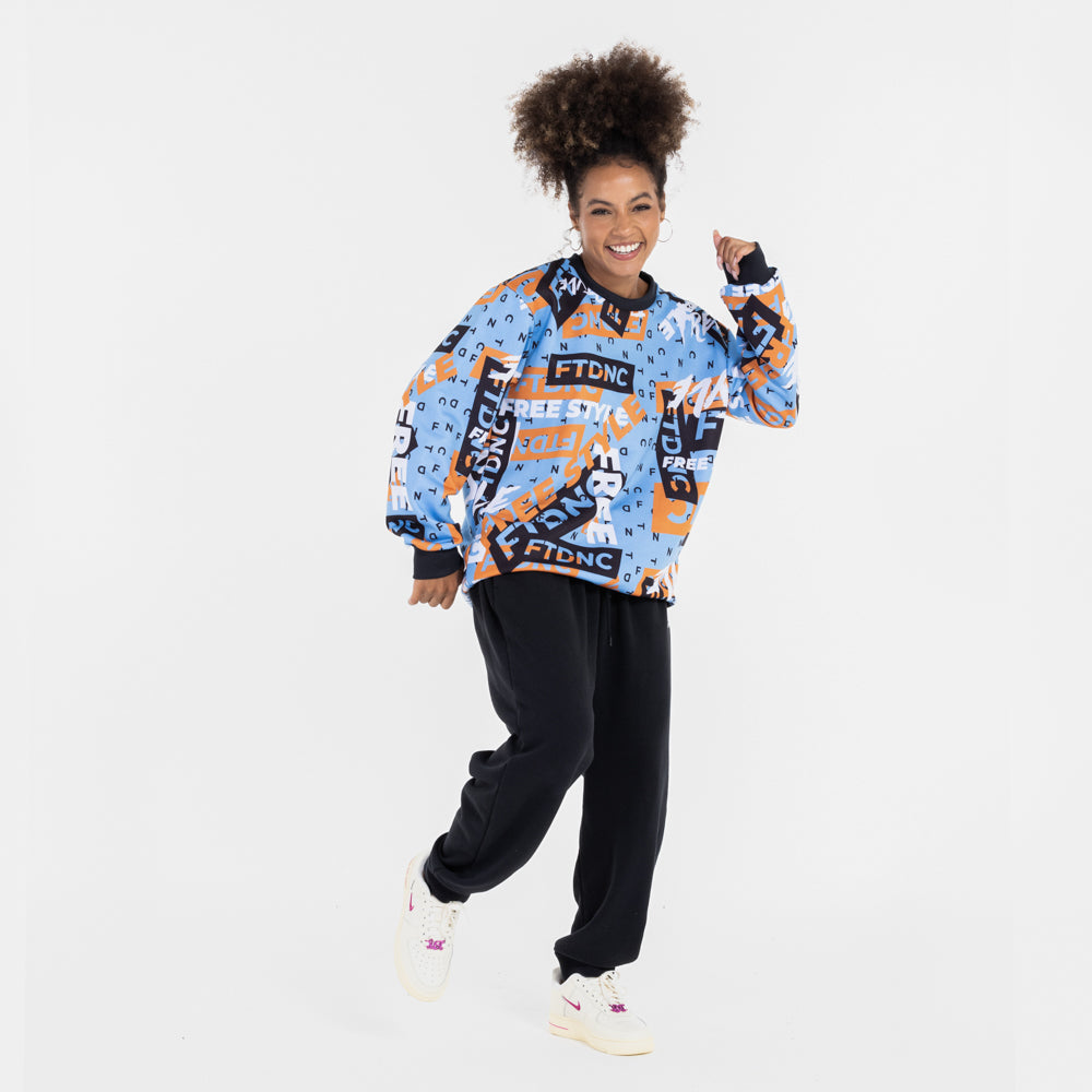 MOLETOM LOGOS FTDNC AZUL