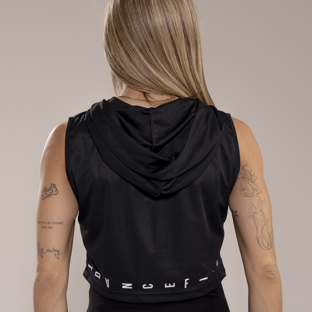 CROPPED CAPUZ FITDANCE CLASSIC PRETO