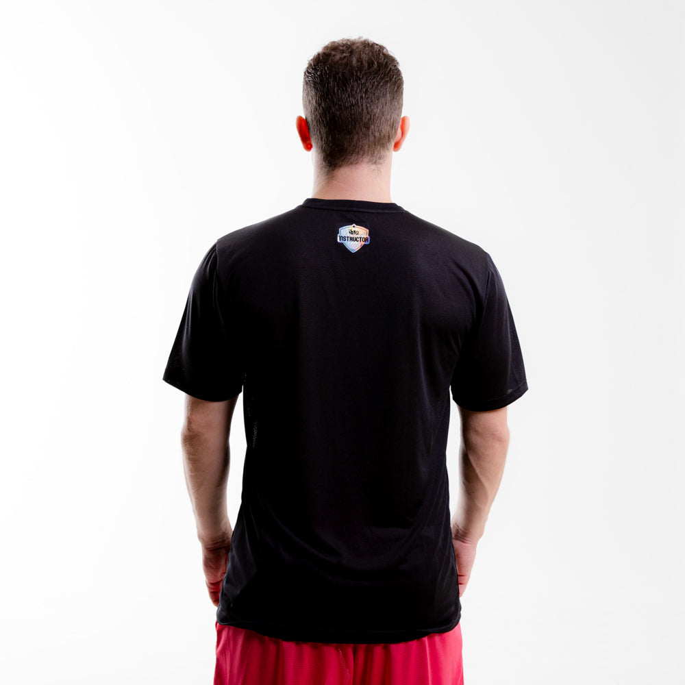 CAMISETA ESTAMPA OMBRO FITDANCE INSTRUCTOR PRETO EST ROSA