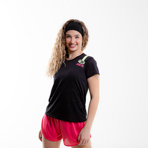 CAMISETA LISTRA FITDANCE INSTRUCTOR PRETO EST AMARELO