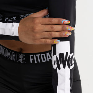 CASACO CROPPED GOLA FITDANCE PRETO
