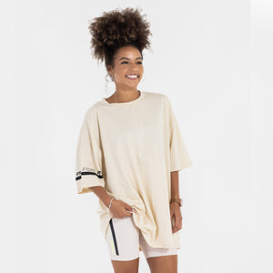 CAMISETA OVERSIZED LISTRA MANGA FTDNC AREIA