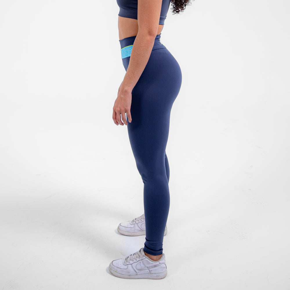 LEGGING FAIXA CINTURA FITDANCE AZUL
