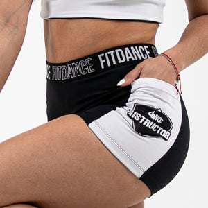 SHORTS ELASTICO INSTRUCTOR BEATS FITDANCE PRETO