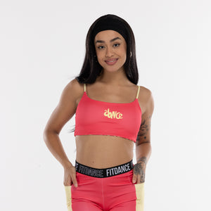 TOP REGATA DUPLA FACE FITDANCE ROSA