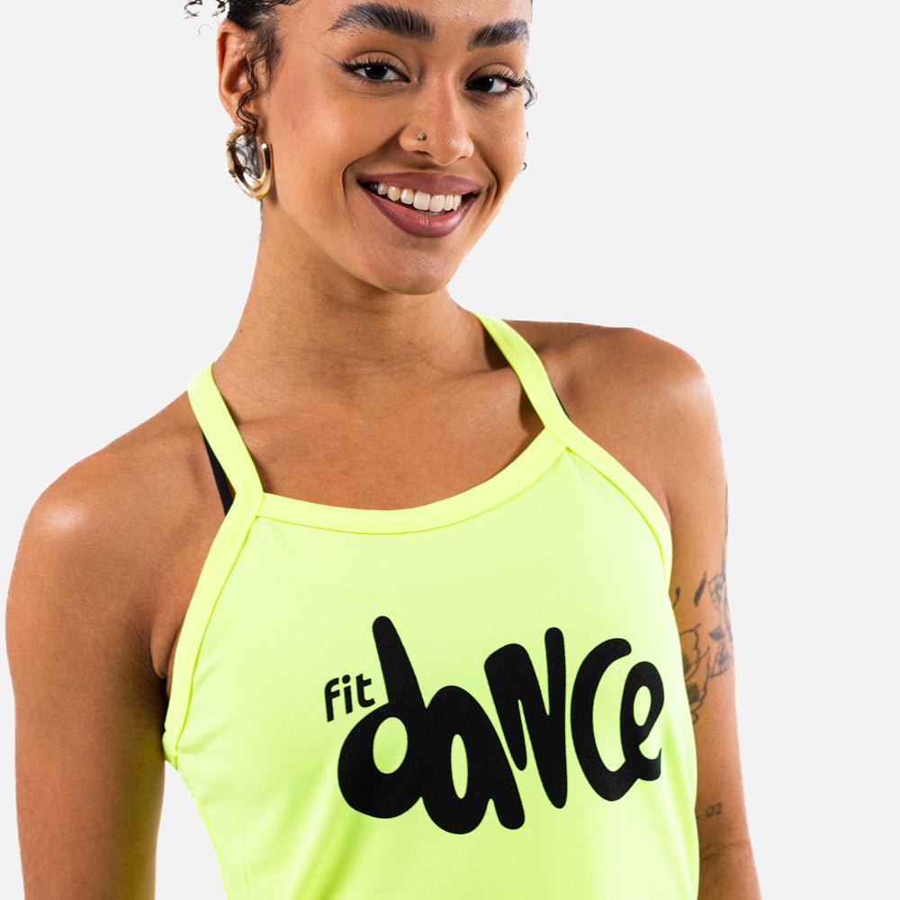 REGATA FITDANCE RACER BOLD AMARELO NEON