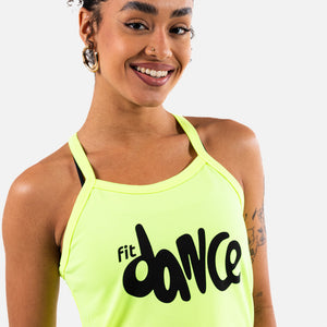 REGATA FITDANCE RACER BOLD AMARELO NEON