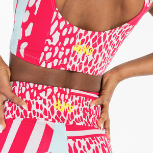 TOP ALÇAS ESTAMPADO FITDANCE ROSA