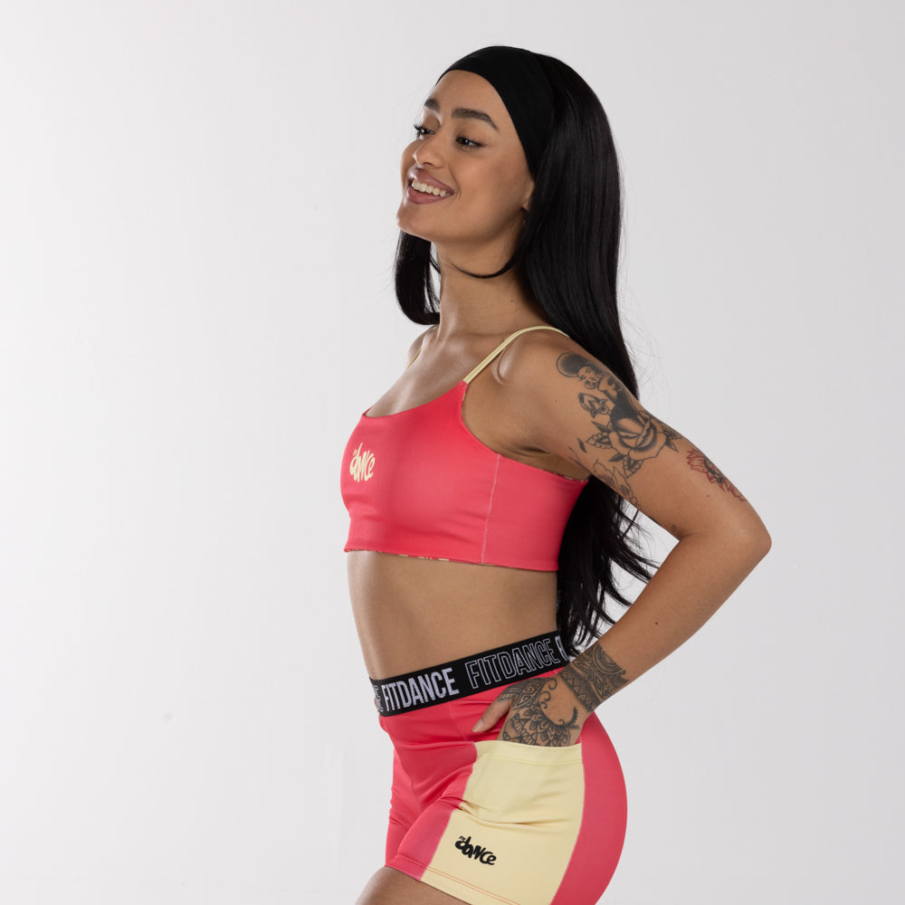 TOP REGATA DUPLA FACE FITDANCE ROSA