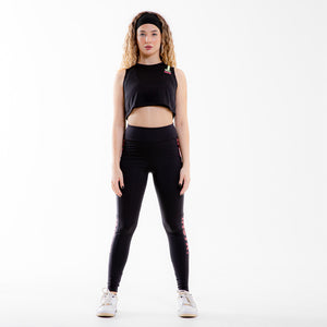 REGATA CROPPED FITDANCE INSTRUCTOR PRETO EST AMARELO