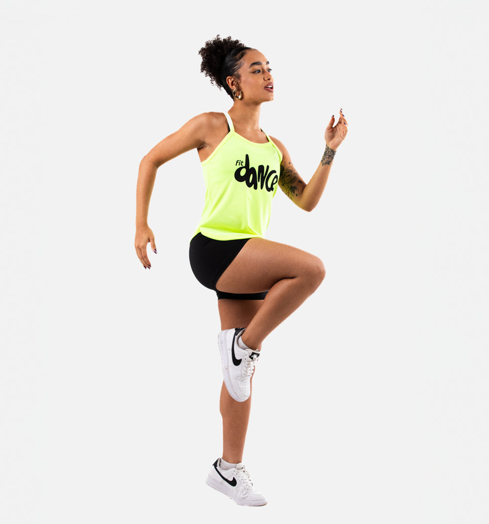 REGATA FITDANCE RACER BOLD AMARELO NEON