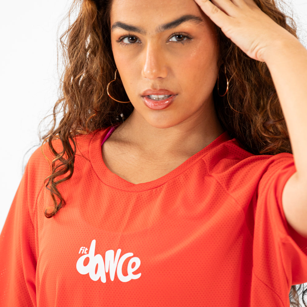 CAMISETA RAGLAN FITDANCE CHROMA VERMELHO