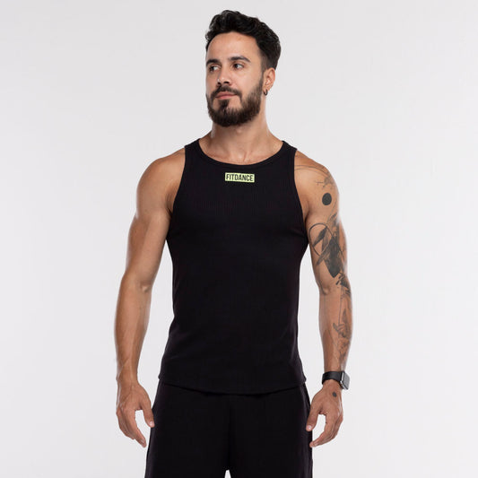 REGATA CANELADA FITDANCE PRETO