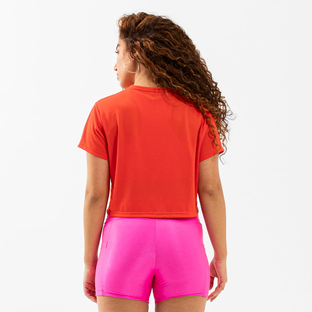 CROPPED FITDANCE CHROMA VERMELHO