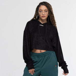 BLUSÃO CROPPED ATOALHADO FTDNC PRETO
