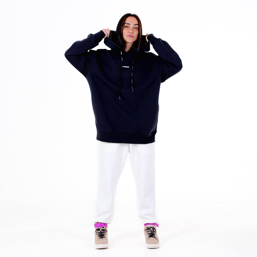 MOLETOM OVERSIZED ESTAMPADO FTDNC PRETO