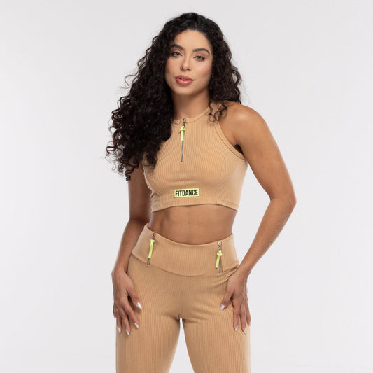 TOP CROPPED ZÍPER FITDANCE FENDI