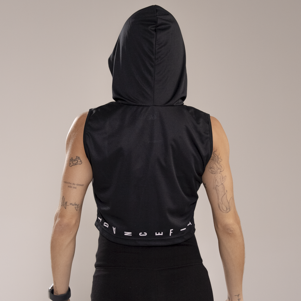 CROPPED CAPUZ FITDANCE CLASSIC PRETO