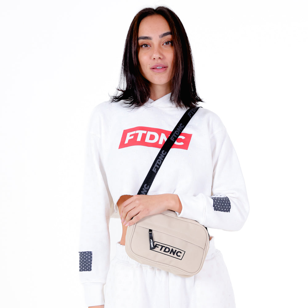 MOLETOM CROPPED CAPUZ FTDNC OFF-WHITE