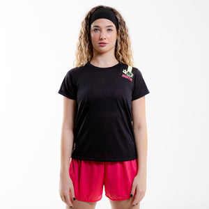 CAMISETA LISTRA FITDANCE INSTRUCTOR PRETO EST AMARELO