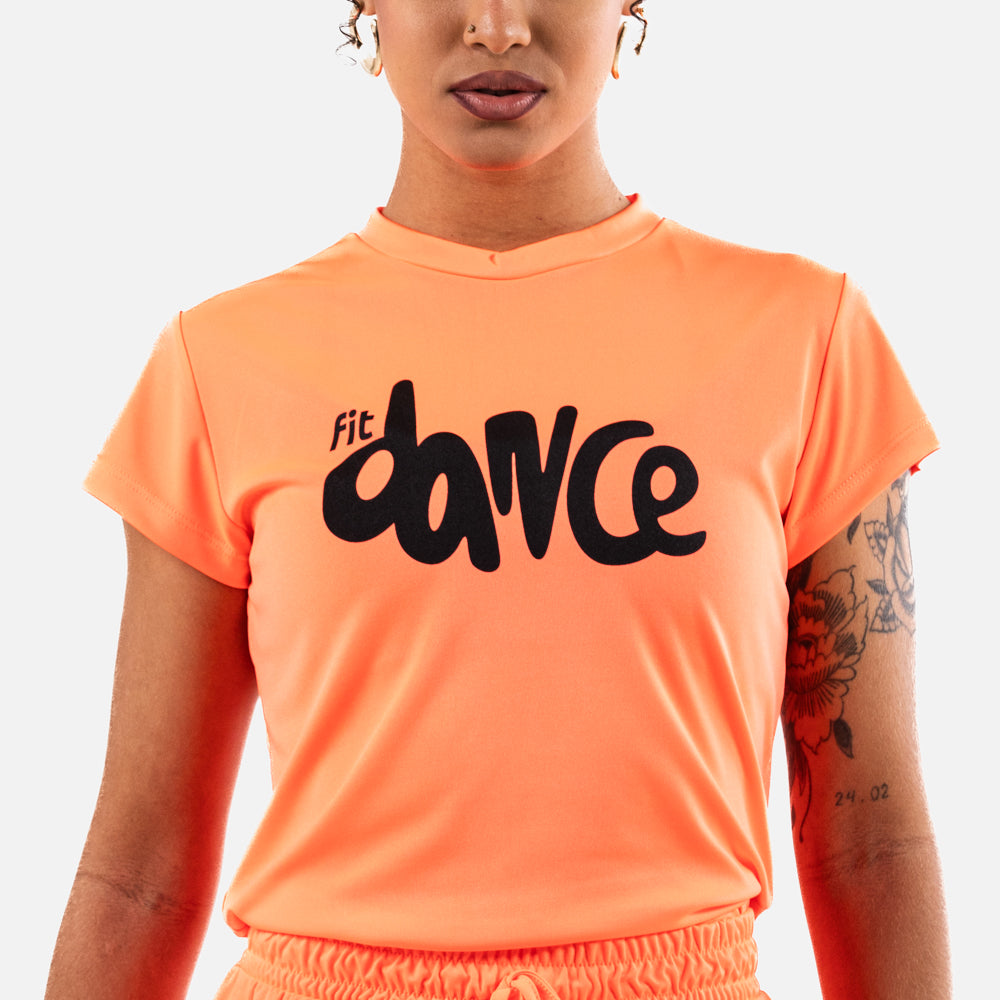 BABY LOOK FITDANCE BOLD LARANJA NEON