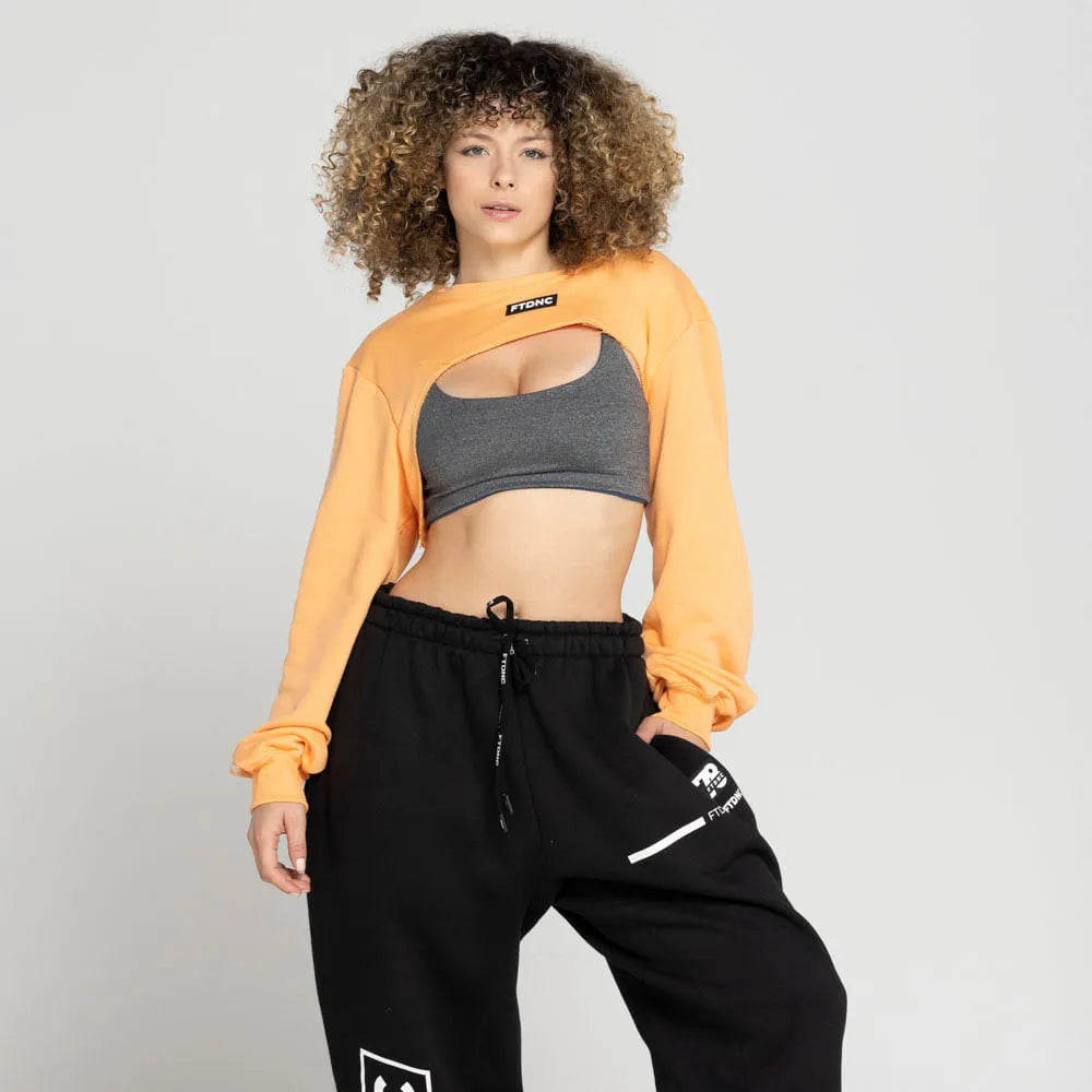 CROPPED ML MOLETOM FTDNC LIFESTYLE LARANJA