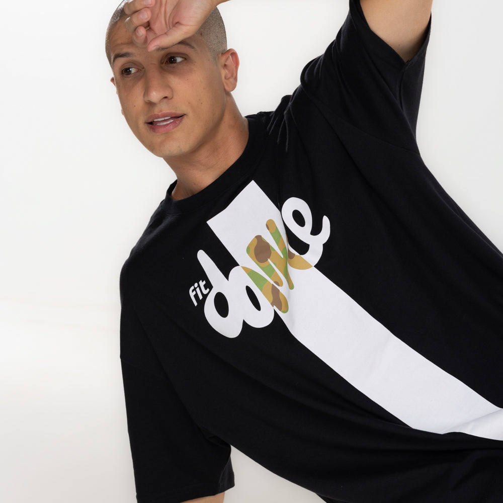 CAMISETA BIG OVERSIZED LINES ESTAMPA BRANCA