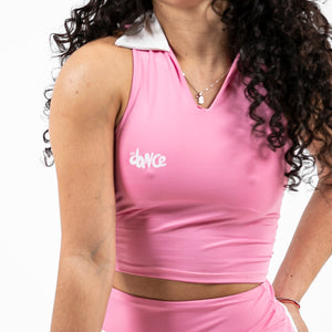 CROPPED POLO FITDANCE SPORT ROSA