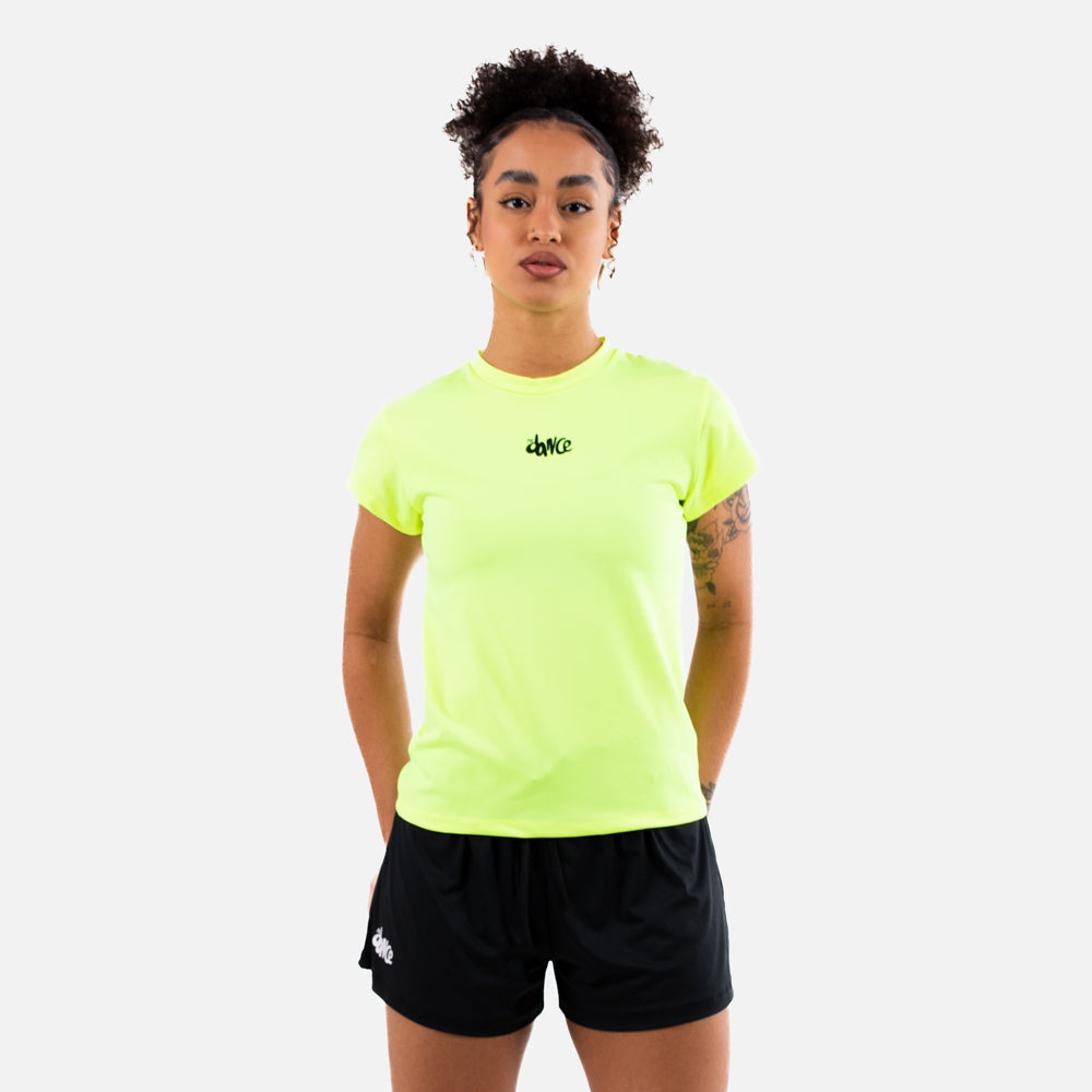 BABY LOOK FITDANCE AMARELO NEON
