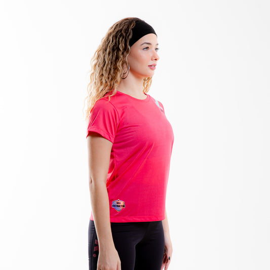 CAMISETA LISTRA FITDANCE INSTRUCTOR ROSA