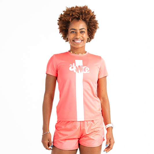 BABY LOOK LINES FITDANCE CORAL