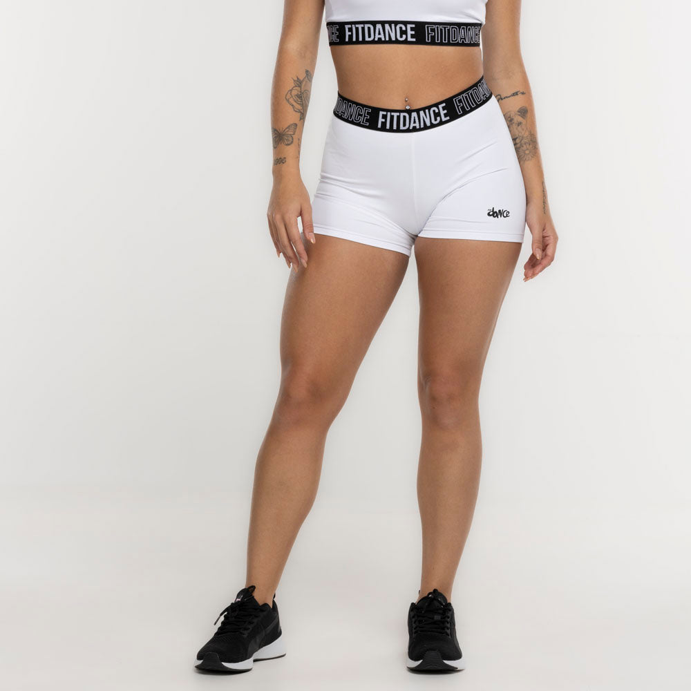 SHORTS ELASTIC COMPRESSION FITDANCE WHITE