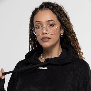 BLUSÃO CROPPED ATOALHADO FTDNC PRETO