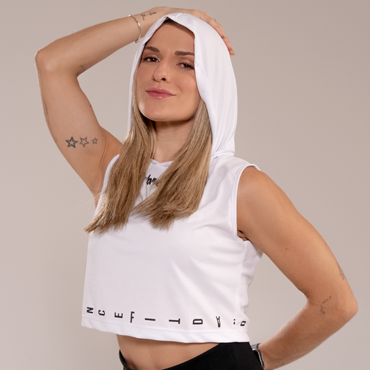 CROPPED CAPUZ FITDANCE CLASSIC BRANCO