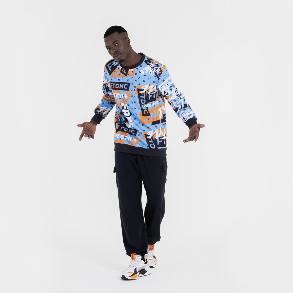 MOLETOM LOGOS FTDNC AZUL