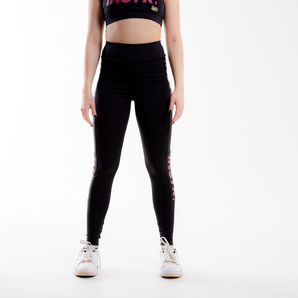 LEGGING FITDANCE INSTRUCTOR PRETO EST ROSA