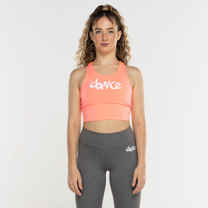 TOP ALONGADO NADADOR FITDANCE LARANJA NEON
