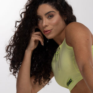 TOP CROPPED ZÍPER FITDANCE CITRUS
