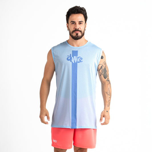 REGATA MASCULINA FITDANCE LINES AZUL